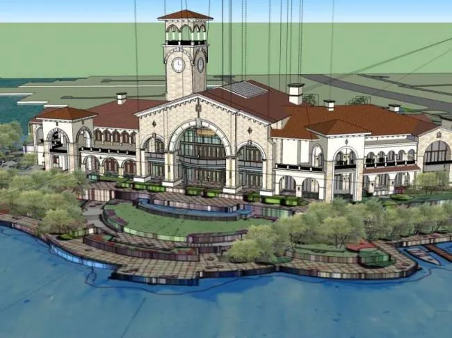 Sketchup Business Model | Multi story Commercial Club, Classical Style