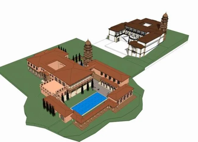 Sketchup Villa Model | Single Family Villa, Spanish, Classical Style, European Style