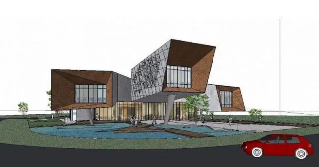 Sketchup Residential Model | Clubhouse, Modern Style