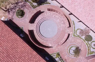 BIM Architecture: Rhythmic Brick Red Garden at Rizhao 1971 Study Camp by DK Architectural Design-BIM WORLD