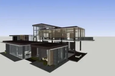 SketchUp Villa Model | Modern Solo Villa in New Chinese Style-BIM WORLD