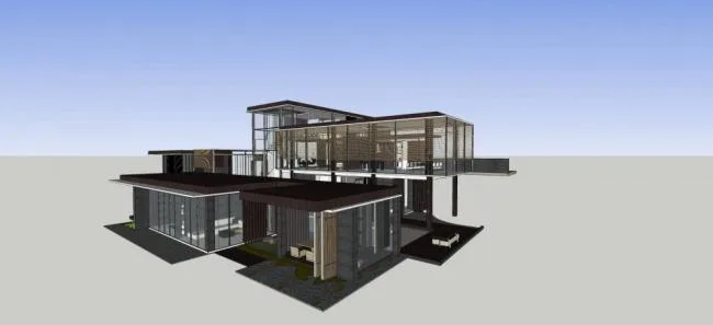 SketchUp Villa Model | Modern Solo Villa in New Chinese Style