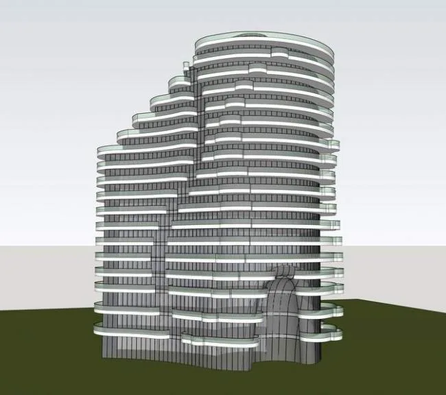 Sketchup Hotel Model | High rise Hotel, Modern Style