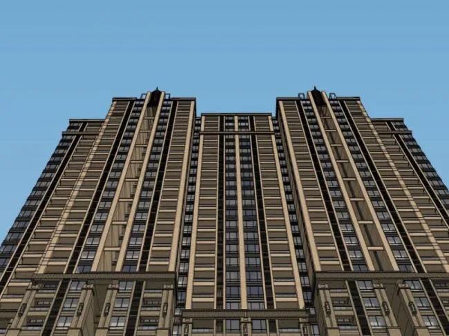 Sketchup Residential Model | High rise Residential Buildings, Residential Buildings, Classical Style