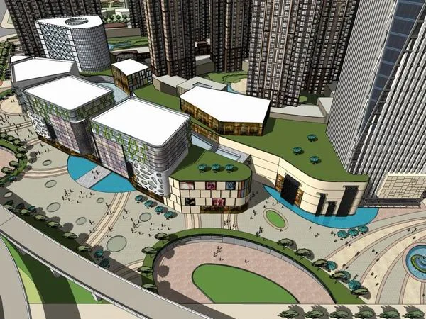 Sketchup Complex Model | Multi story High rise Complex, Office Building, Residential, Commercial, Modern Style