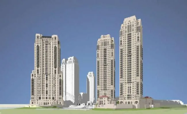 Sketchup Residential Model | Super high-rise residential building, classical style