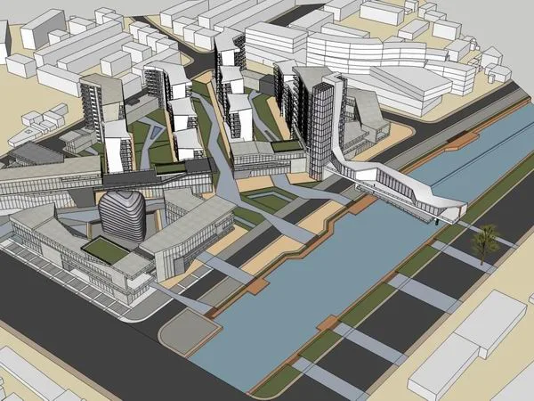Sketchup Complex Model | Multi story High rise Complex, Office Building, Hotel, Commercial, Modern Style