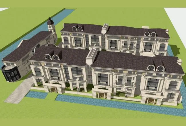 SketchUp Villa Models: Stacked, Row, French, and Classical Styles