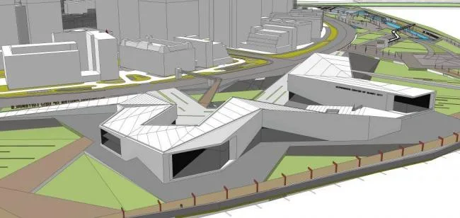 Sketchup Business Model | Multi story commercial building, modern style