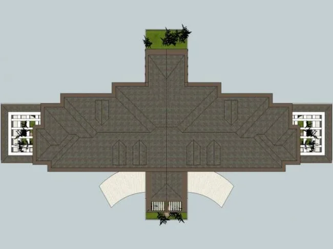Sketchup Business Model | Clubhouse, Modern Style