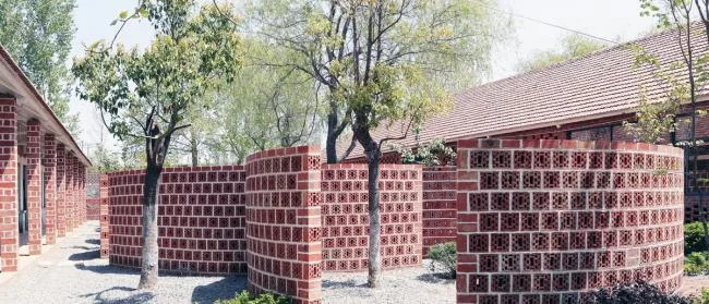 BIM Architecture | Rhythmic Brick Red Garden: Rizhao 1971 Study Camp Old School Reform/DK Architectural Design