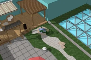 SketchUp Landscape Design: Classical Style Roof Garden-BIM WORLD