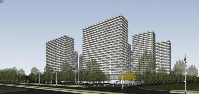 Modern High-Rise Residential Model in SketchUp