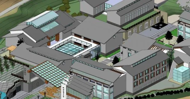Sketchup Cultural Model | Multi story Art Museum, Cultural Architecture, Modern Style