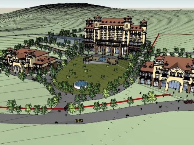 Sketchup Hotel Model | Multi story Hotel, Mediterranean Style, Classical Style