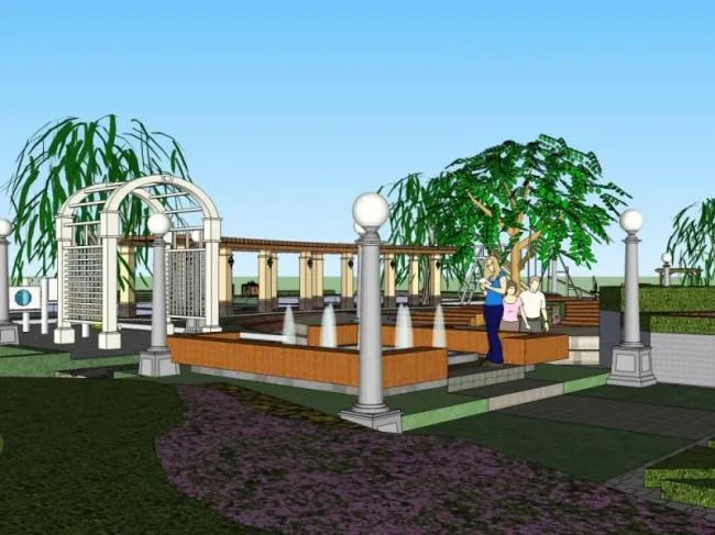 Modern Community Landscape Design | SketchUp Model Showcase-BIM WORLD