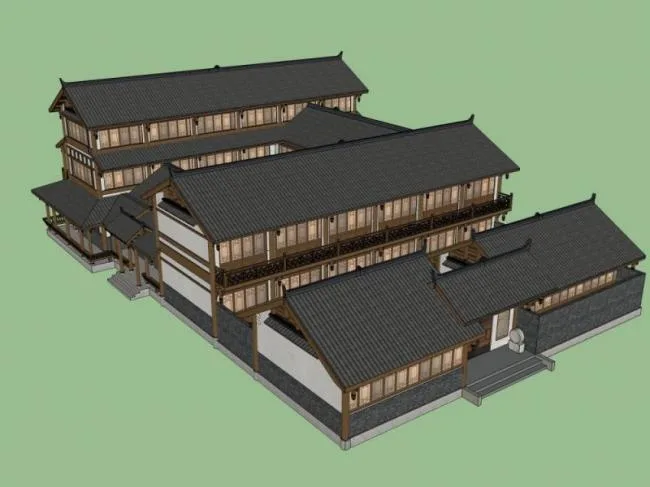 Sketchup Ancient Architecture Model | Southern Ancient Architecture, Multi story, Chinese Style