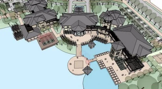 SketchUp Business Model: European Classical Mountain Club Design