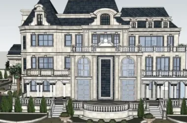 Classical Stacked Villa Model in SketchUp-BIM WORLD