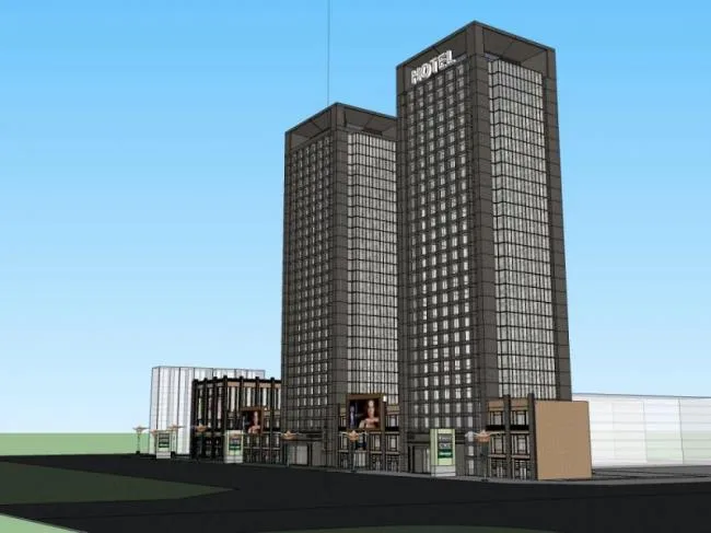 Sketchup Hotel Model | High rise Hotel, Modern Style