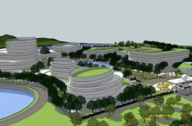 Modern Multi-Story Office Building Model in SketchUp-BIM WORLD