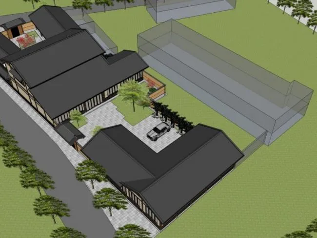 Sketchup Villa Model | Villa, Modern Chinese Style