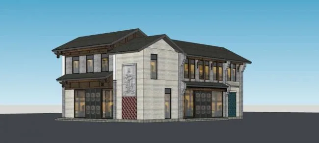 Sketchup Villa Model | Solo Villa, Chinese Style