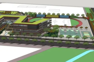 Modern Multi-Story School Campus Design in SketchUp-BIM WORLD