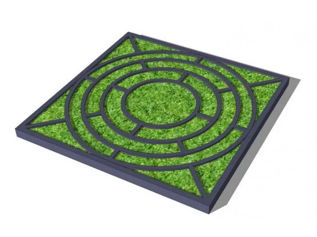 SketchUp Material Models: Tree Pool Grates, Tree Grates, and Landscape Elements