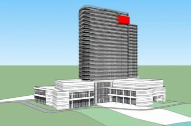 Modern High-Rise Office Building SketchUp Model-BIM WORLD