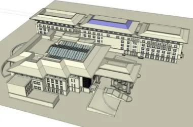Modern Multi-Story Hotel Model in SketchUp-BIM WORLD