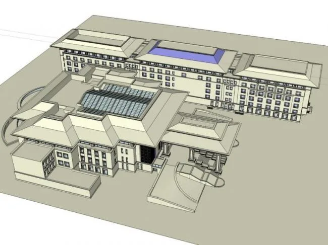 Sketchup Hotel Model | Multi story Hotel, Modern Style