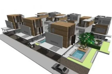 Modern Twin Villa Design | SketchUp 3D Model-BIM WORLD