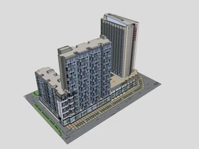 Sketchup Hotel Model | High rise Hotel, Modern Style