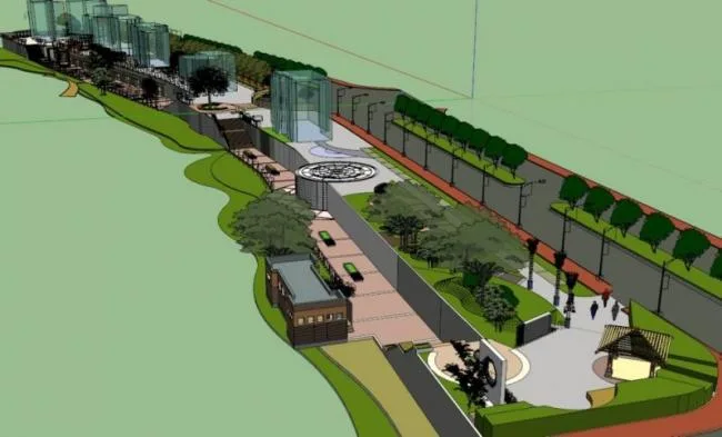 Modern Park Landscape Design in SketchUp