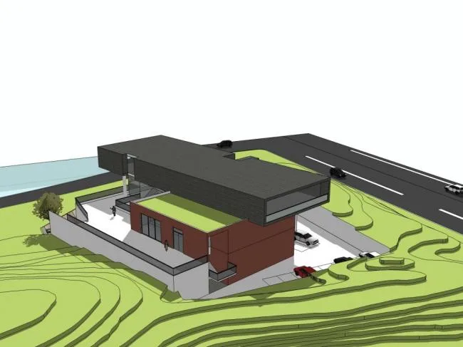 Modern Solo Mountain Villa SketchUp Model