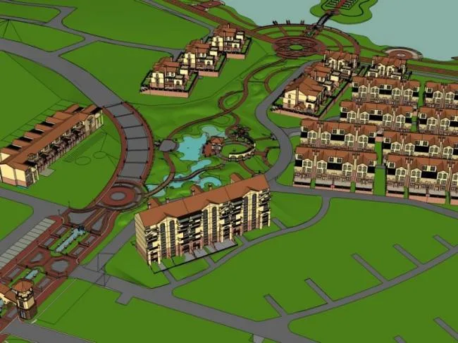 Sketchup Villa Model | Villa Cluster, Spanish Style