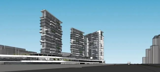 Sketchup Complex Model | Multi story high-rise mixed use, commercial complex, residential, modern style