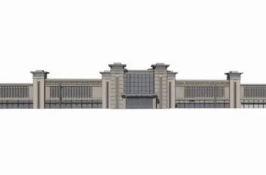SketchUp Designs for Station Roads and Bridges | Railway Station Facade Renovation and Transportation Facilities-BIM WORLD