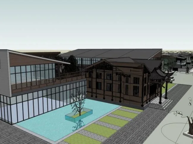 Sketchup Business Model | Multi story Sales Department, Modern Style