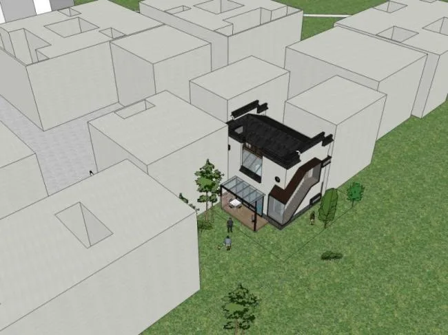Sketchup Residential Model | Multi story Residence, Residential Renovation, Residential Architecture, Modern Chinese Style