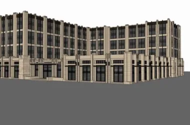 Classical Multi-Story Hotel Model in SketchUp-BIM WORLD