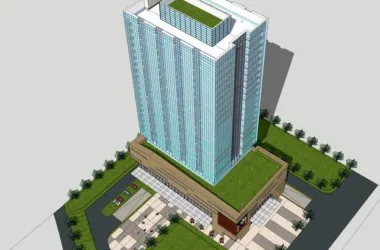 Modern High-Rise Office Building Model in SketchUp-BIM WORLD