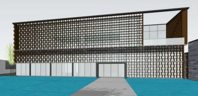 SketchUp Business Model: Multi-Story Clubhouse in New Chinese Style Commercial Architecture