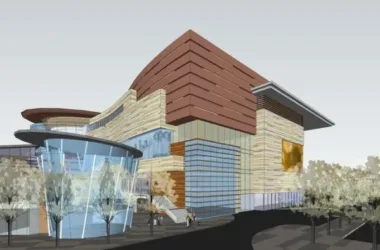 SketchUp Business Model: Modern Multi-Story Commercial Street Design-BIM WORLD