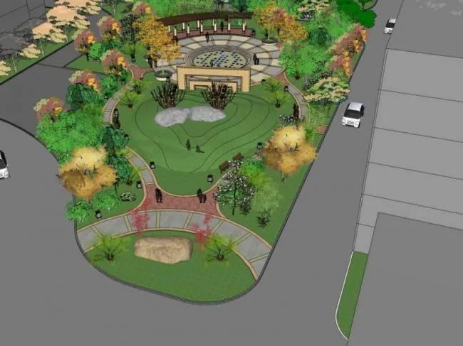 Sketchup Landscape Model | Residential Landscape, Residential Landscape, Classical Style