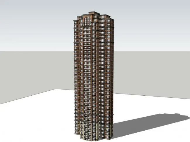 Sketchup Residential Model | High rise Residential, Classical Style, British Residential