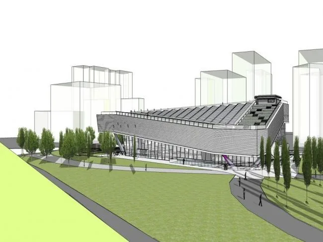 Sketchup Cultural Model | Multi level Cultural and Art Center, Modern Style