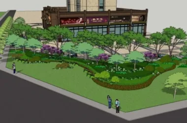 Modern Street Landscape Design Using SketchUp Modeling-BIM WORLD