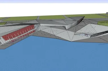 SketchUp Model of a Modern Multi-Story Cultural Center and Exhibition Hall-BIM WORLD